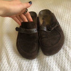 Birkenstock loafters, brown, size 38